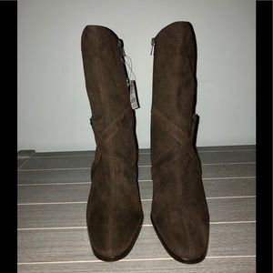 Ann Taylor LOFT Suede Boots Brown 7.5 NWT